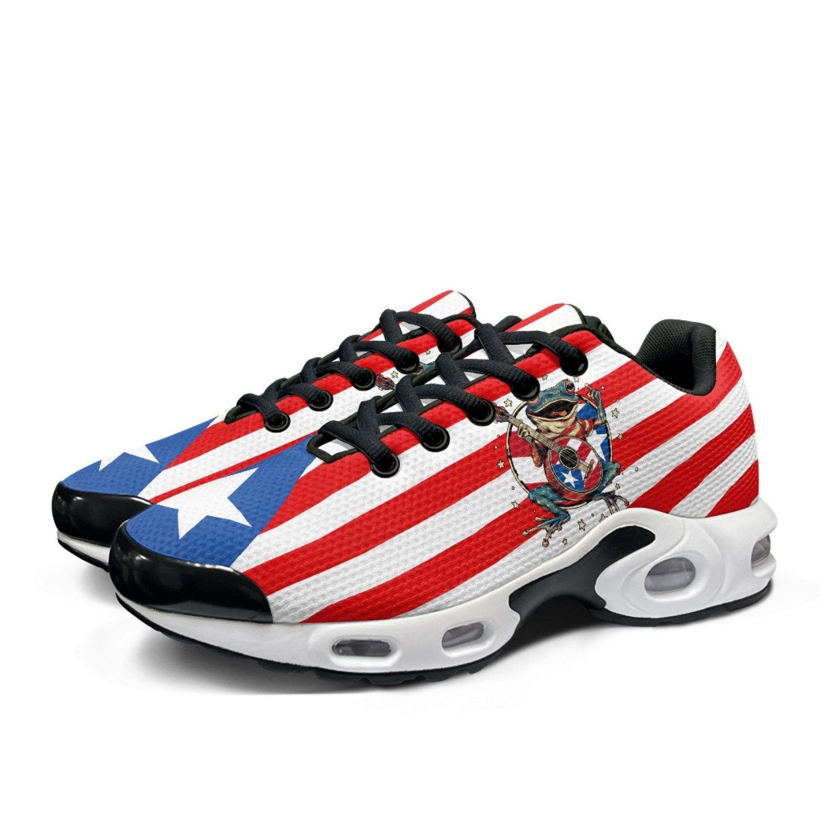 PENSTROLL Red White Blue Star  - Air Cushion Jogger Shoes Men 评论和价格